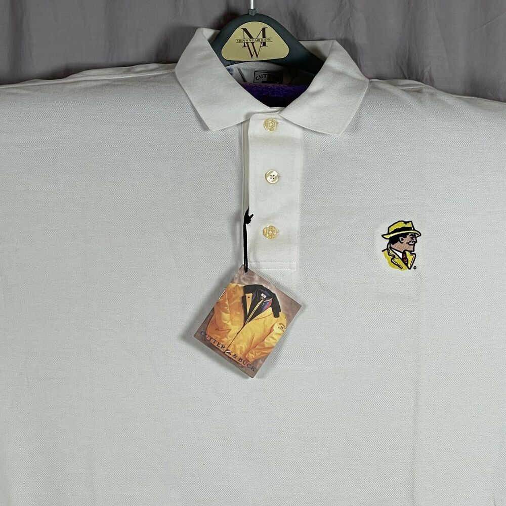 Dick Tracy Movie Promo Embroidered Mens Polo Shirt Detective NWT Cutter And Buck